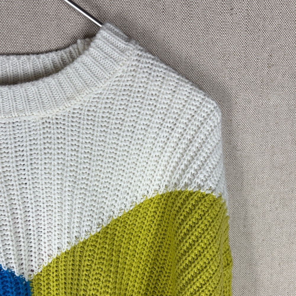 Sincerely Jules > New with Tag Color Block Cropped Sweater Medium - Picture 2 of 9